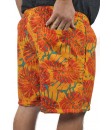 Short Estampado Elastano P M G GG Banho Laranja